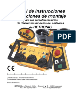Manual de instrucciones HETRONIC radiotelemando montaje
