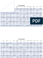 2011-2012 Schedules