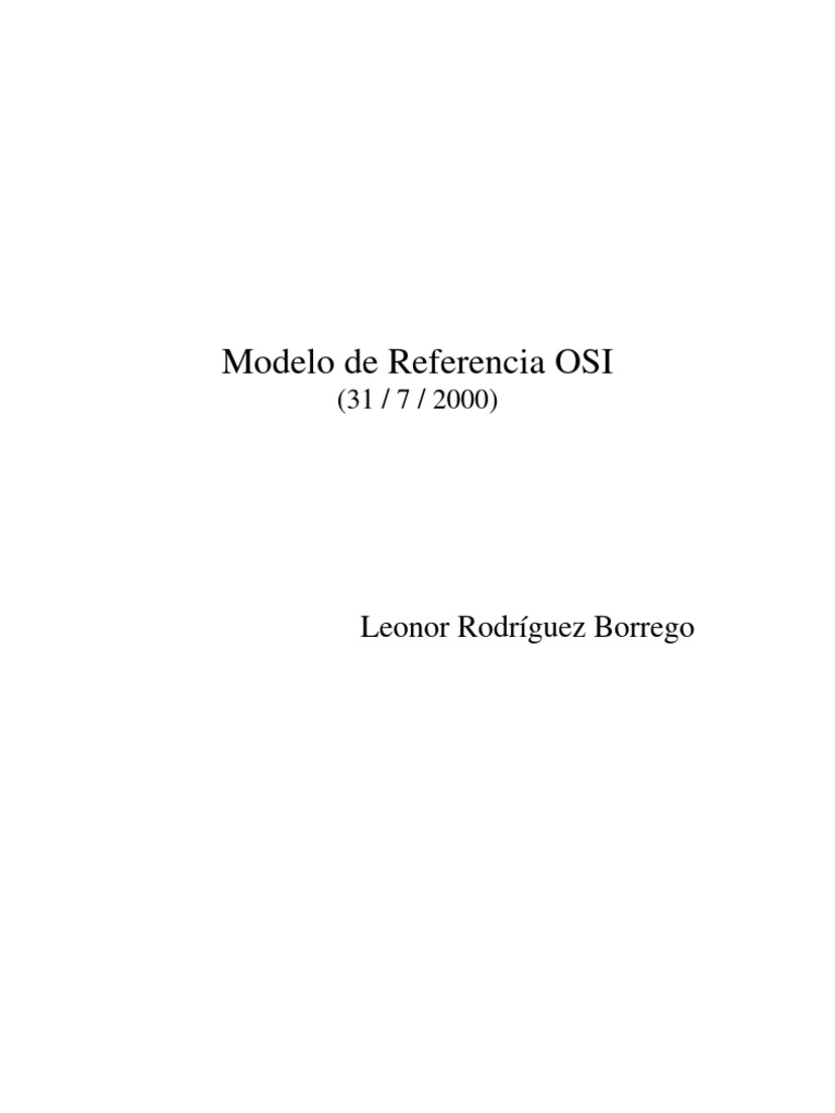 Modelo de Refer en CIA OSI | PDF