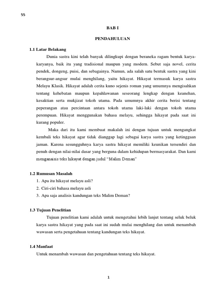 Makalah Bahasa Indonesia Hikayat