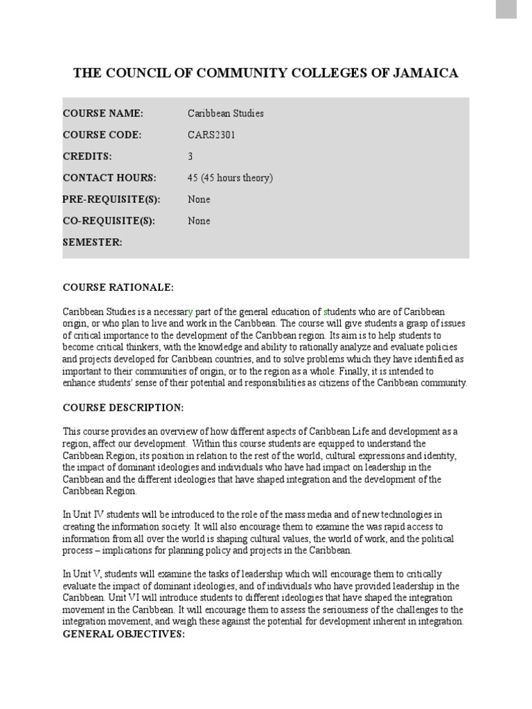 Caribbean studies 2 essay 07 picture