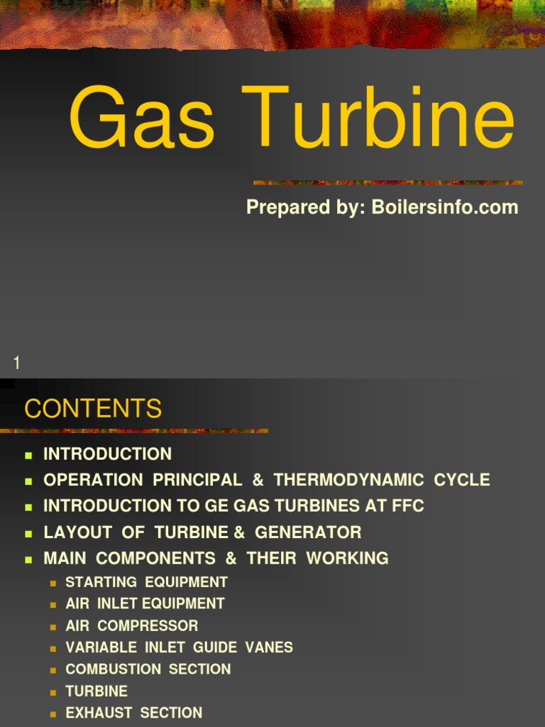 Overview of Gas Turbine Systems | PDF | Gas Turbine | Internal ...