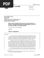 UN_Report of the Working Group on the Use of Mercenaries as a Means of Violating Human Rights and Impeding the Exercise of the Right of Peoples to Self Determination