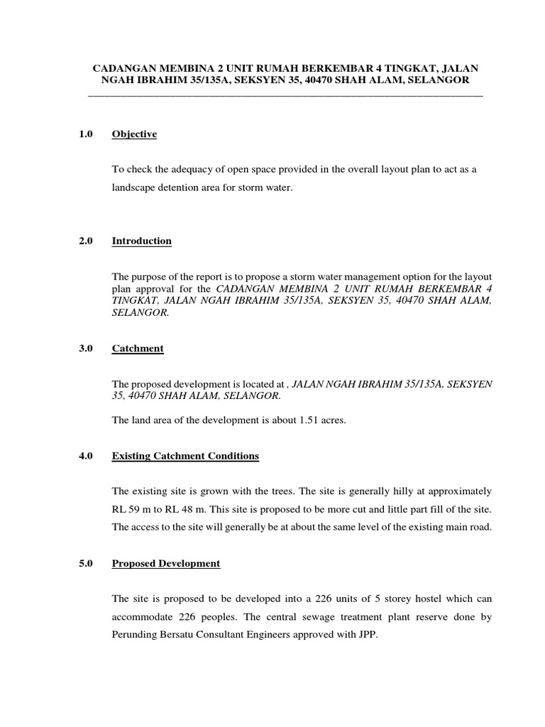 Drainage Report | Download Free PDF | Stormwater | Drainage