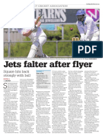 Jets Falter After Flyer: Square Hits Back Strongly With Ball