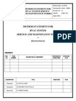 Method Statement For HVAC System Service & Maintenance Works