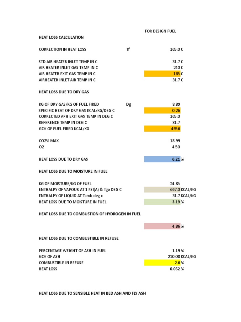 Boiler Performance and Heat Loss Analysis | PDF | Combustion | Boiler