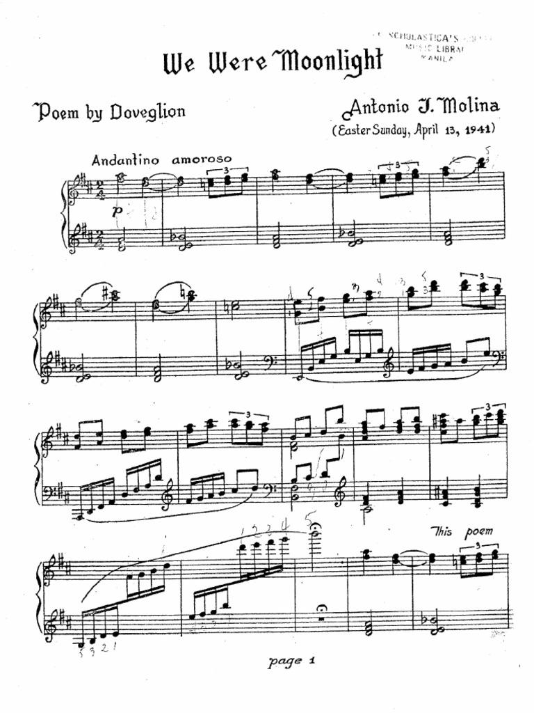 Molina - We Were Moonlight | PDF