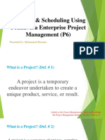 Planning & Scheduling Using Primavera Enterprise Project Management (P6)
