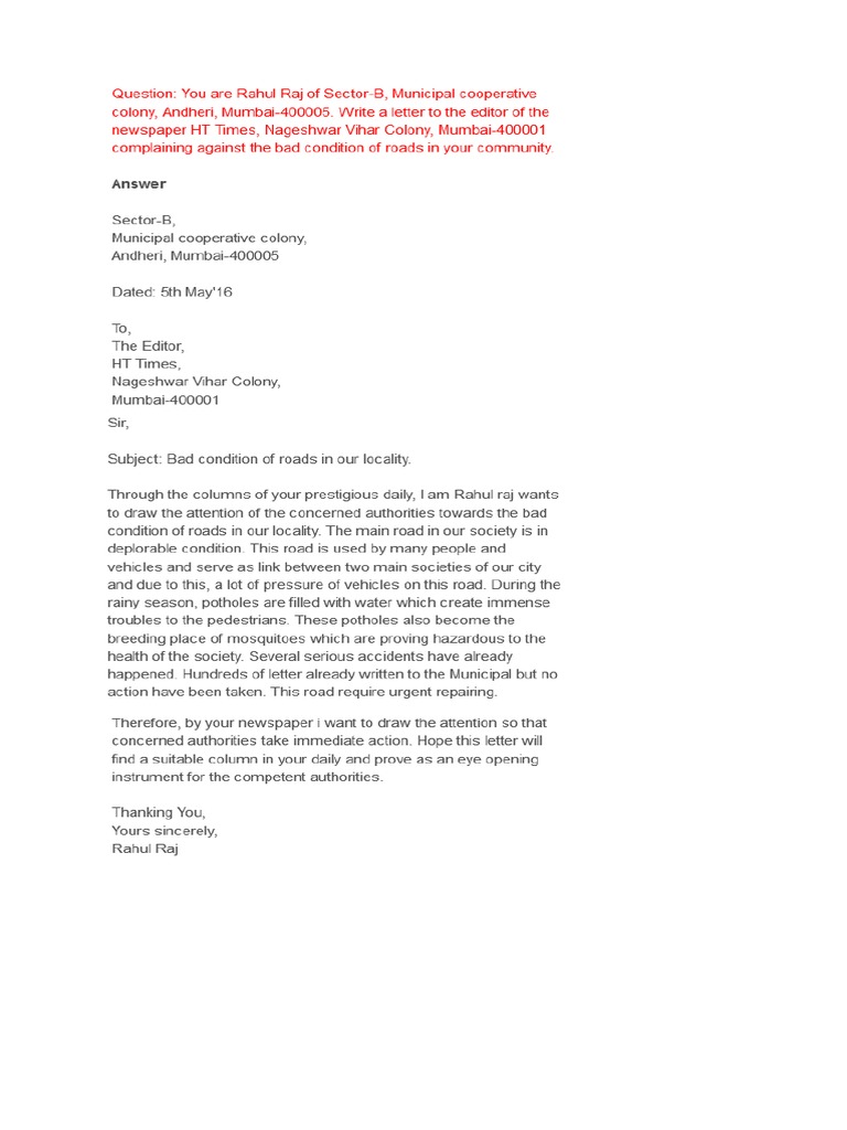 write-a-letter-to-the-editor-of-a-newspaper-against-the-use-of-unfair