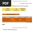 Prepaid Insurance Calculator