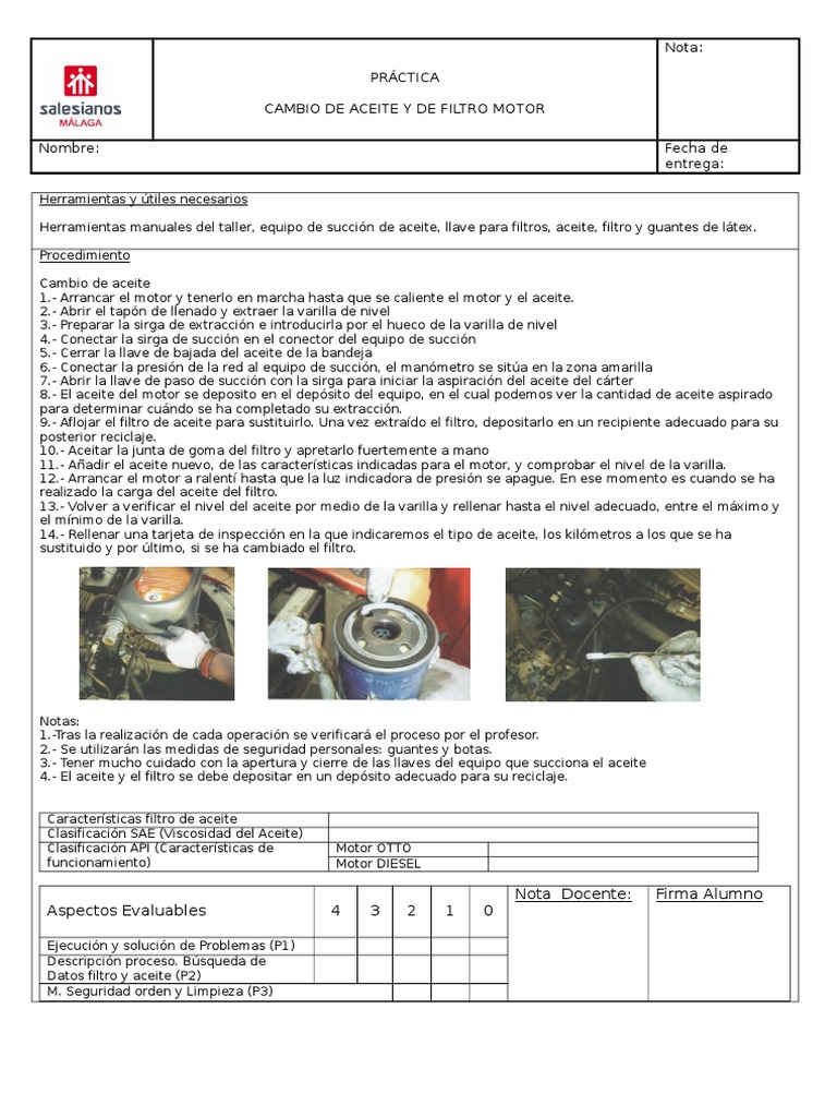 ¡Extende La Vida De Tu Motor! Guía Completa De Cambio De Aceite Y Filtro. - qxb2l8v