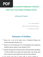 Characterization and Bio-Purification of Surface Rain Water From