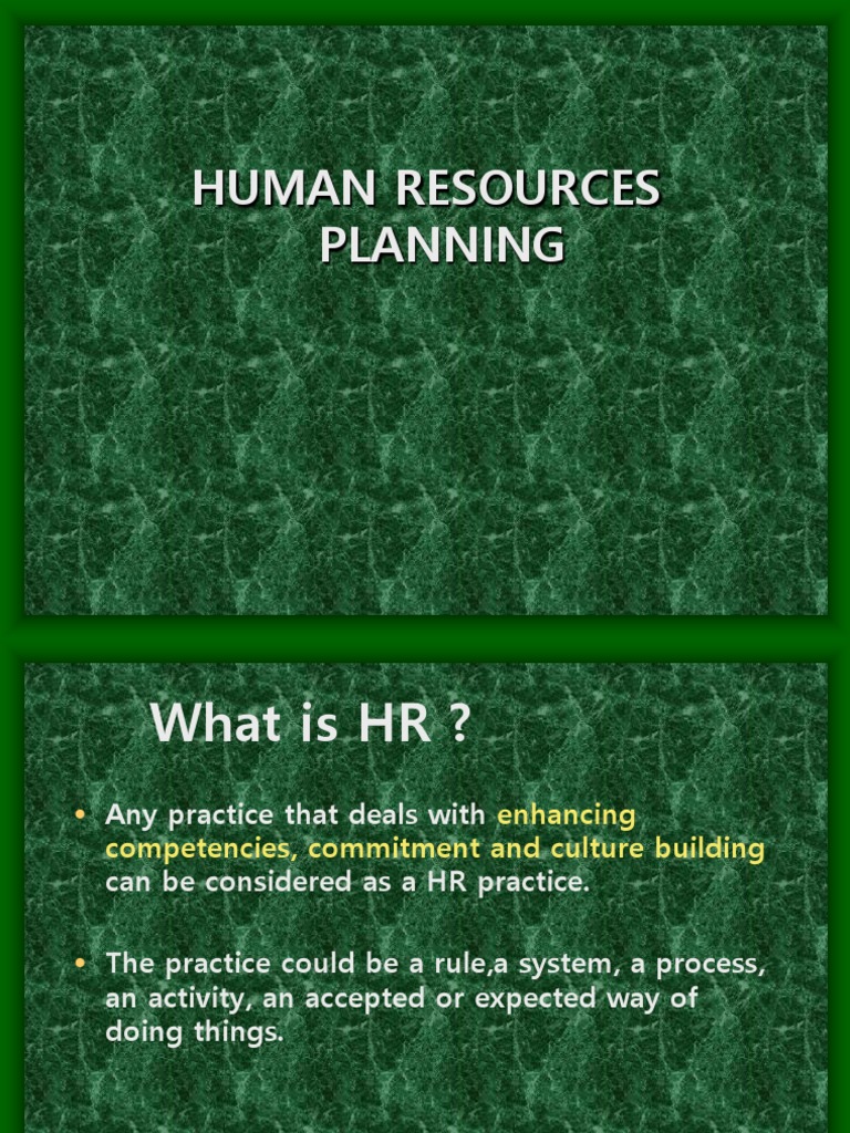 HR Planning | PDF | Human Resources | Strategic Management