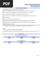 Ecuador Visa Info DC