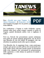 Newsletter Delos Digital Francesco Avella Non È Vegano