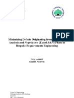 Minimizing Requirements Level Defects Originating From E and A&n Phases in BSRE