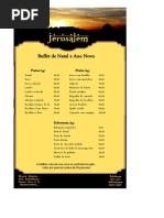 Jerusalem Cardapio Natal