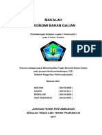 Perkembangan Endapan Timah Pada 5 Tahun Terakhir