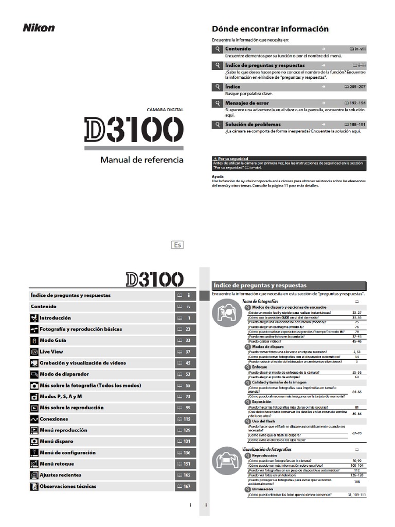 Manual Nikon D3100 pdf Manual Nikon D3100 pdf