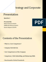 Business Strategy and Corporate Planning Presentation: Presented by