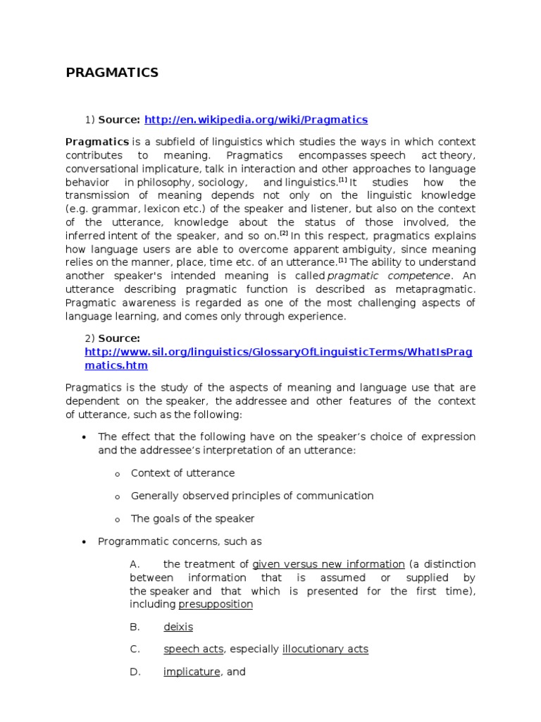 Pragmatics dissertation topics picture