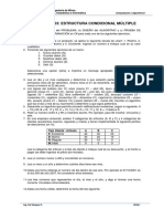 PRÁCTICA N° 03. Estructura Condicional Múltiple