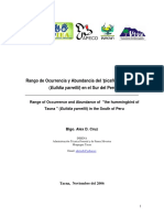 Rango - Ocurrencia - Abundancia - Picaflor Tacna - Cruz 2006 PDF