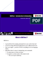 Silktest - Introduction To Automation: Ds Hendler, Anna Medeiros, December 2000