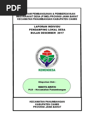 Contoh Laporan Individu Pendamping Desa Teknik Infrastruktur Temukan Contoh