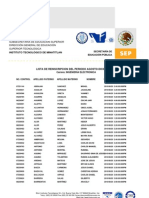 Horario de Carga de Materia Ie