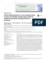 School Health Promotion: A Cross-Sectional Study On Clean and Healthy Living Program Behavior (CHLB) Among Islamic Boarding Schools in Indonesia