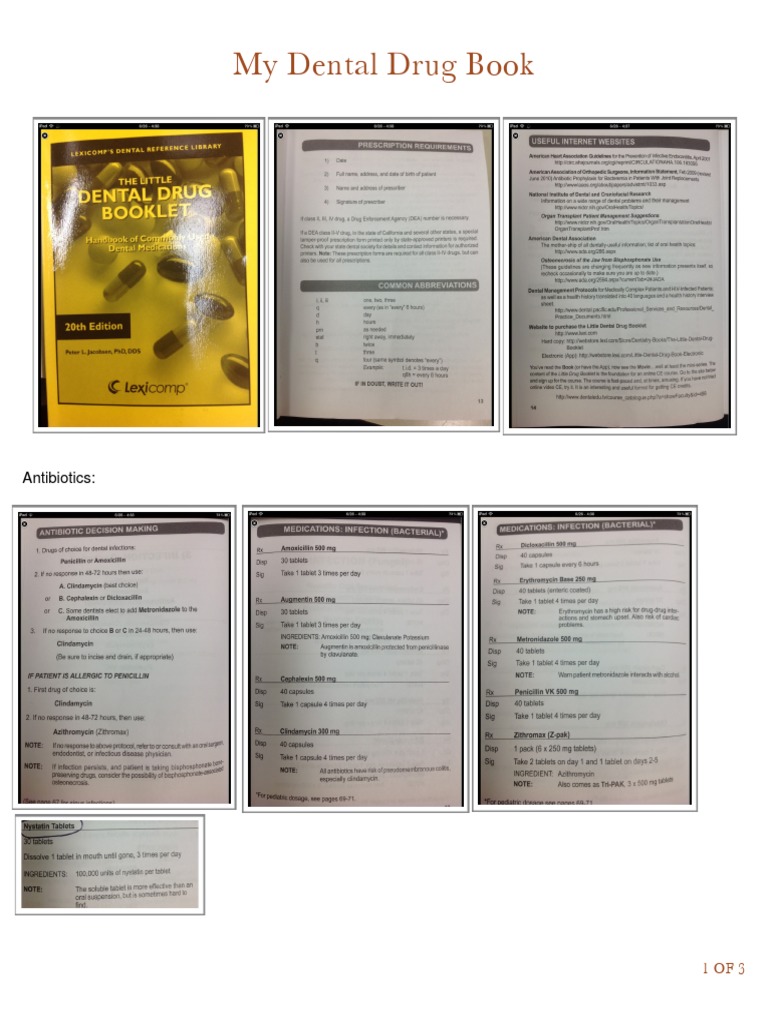 My Dental Drug Book! Antibiotics PDF Drugs Health Care