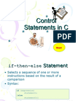 5 Control Statements in C
