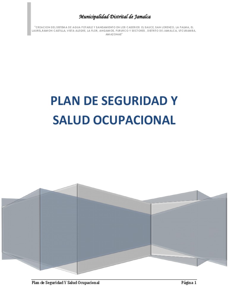 Plan de Seguridad y Salud en Jamalca | PDF | Derecho laboral ...