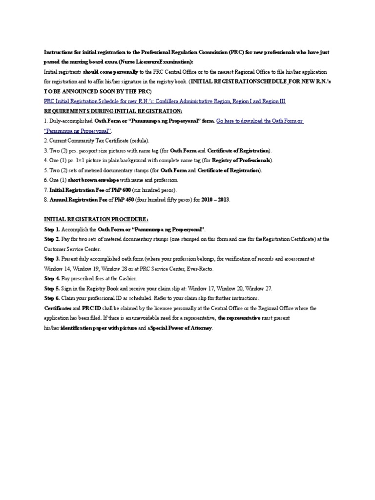 Initial Registration | PDF