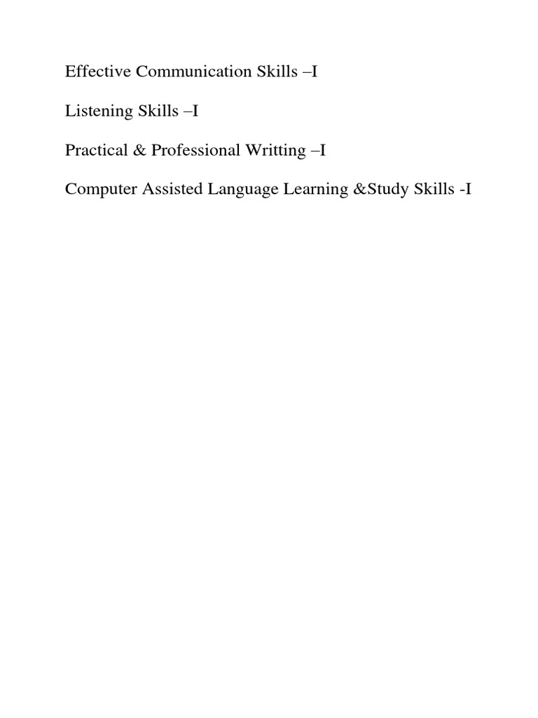 Effective Communication Skills | PDF | Language Acquisition ...