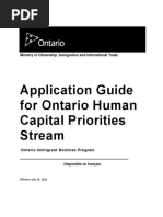 Application Guide For Ontario Human Capital Priorities Stream