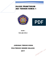 Petunjuk Praktikum Operasi Teknik Kimia 1