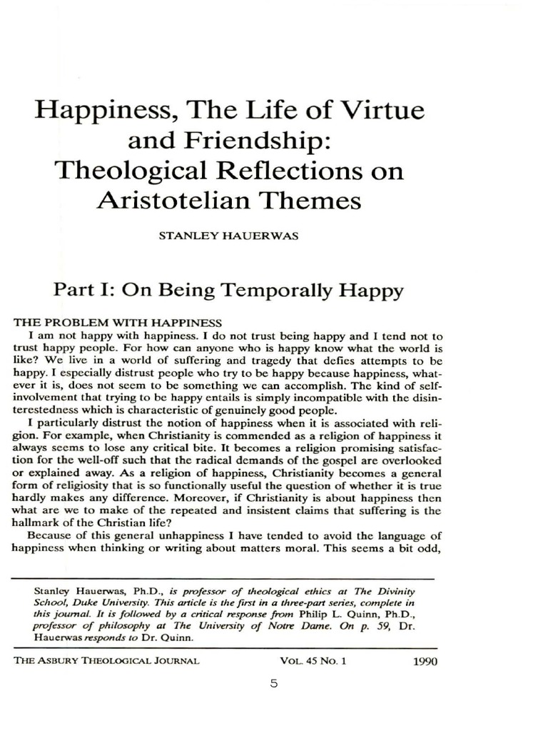 Theological Insights on Happiness and Virtue | PDF | Happiness | Aristotle