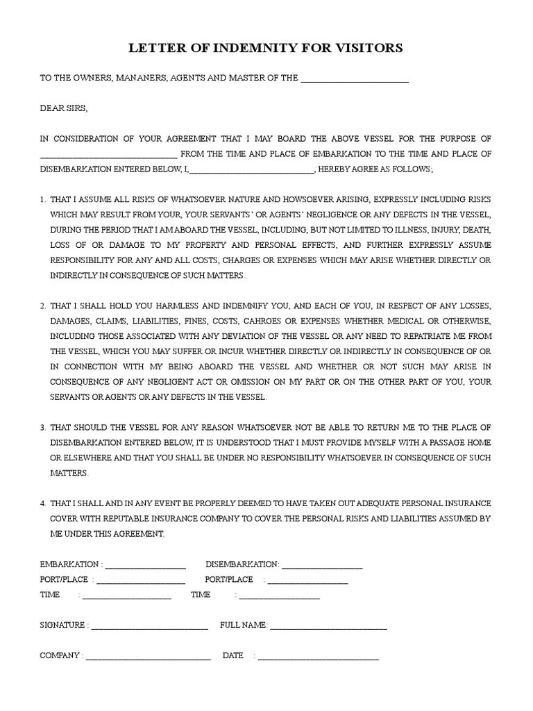 letter-of-indemnity-for-visitors-indemnity-common-law