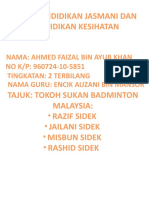 Folio Pendidikan Jasmani Dan Pendidikan Kesihatan: - Razif Sidek - Jailani Sidek - Misbun Sidek - Rashid Sidek