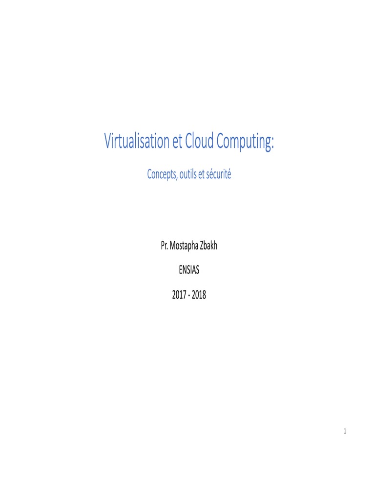 Virtualisation et Cloud Computing: Concepts clés | PDF | Virtualisation ...