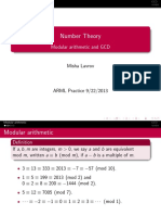 Number Theory: Modular Arithmetic and GCD