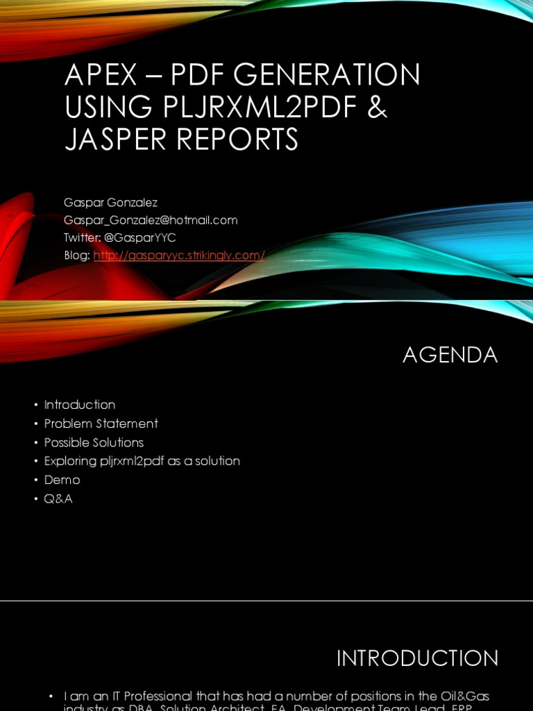 PDF Generation Using PLJRXML2PDF and Jasper | PDF | Portable Document ...