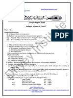 Sample Paper-2016 Subject: ACCOUNTANCY: Time: 3 Hrs. M.M. 90 General Instructions