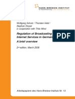 Regulation of Broadcasting and Internet Services in Germany A Brief Overview