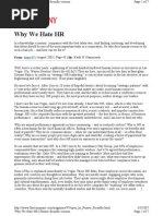 Chapter 1 - Why We Hate HR