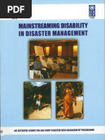 Mainstreaming Disability in Disaster Management Toolkit INDIA UNDP