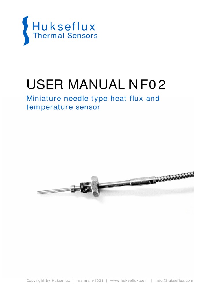 Heat Flux and Temperature Sensor | PDF | Thermocouple | Electrical ...